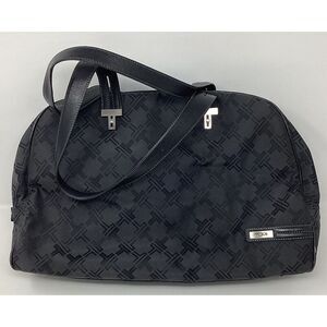 Tumi The Signature Collection Shoulder Bag Tote Black Monogram Travel Purse